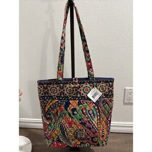 Vera‎ Bradly Venetian Paisley Tote Hand Bag 10449-150 Cosmetic Bag NWT Retired